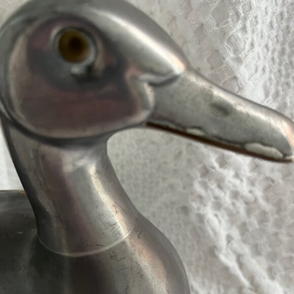 Vintage Pewter/ Brass Duck Trinket Box 6.5 in tall Bundle with SM duck 2 for $60 - Picture 6 of 15